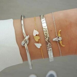 *ARI* 4-Pc Silver x Gold Fashion Bracelet Set